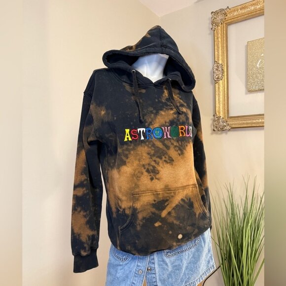 Astroworld Tie-Dye Hoodie Travis Scott "Wish You Were Here" Back Print Tie Die O - Picture 5 of 8
